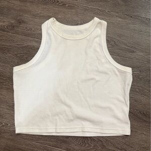 White Sleeveless Tank Top
